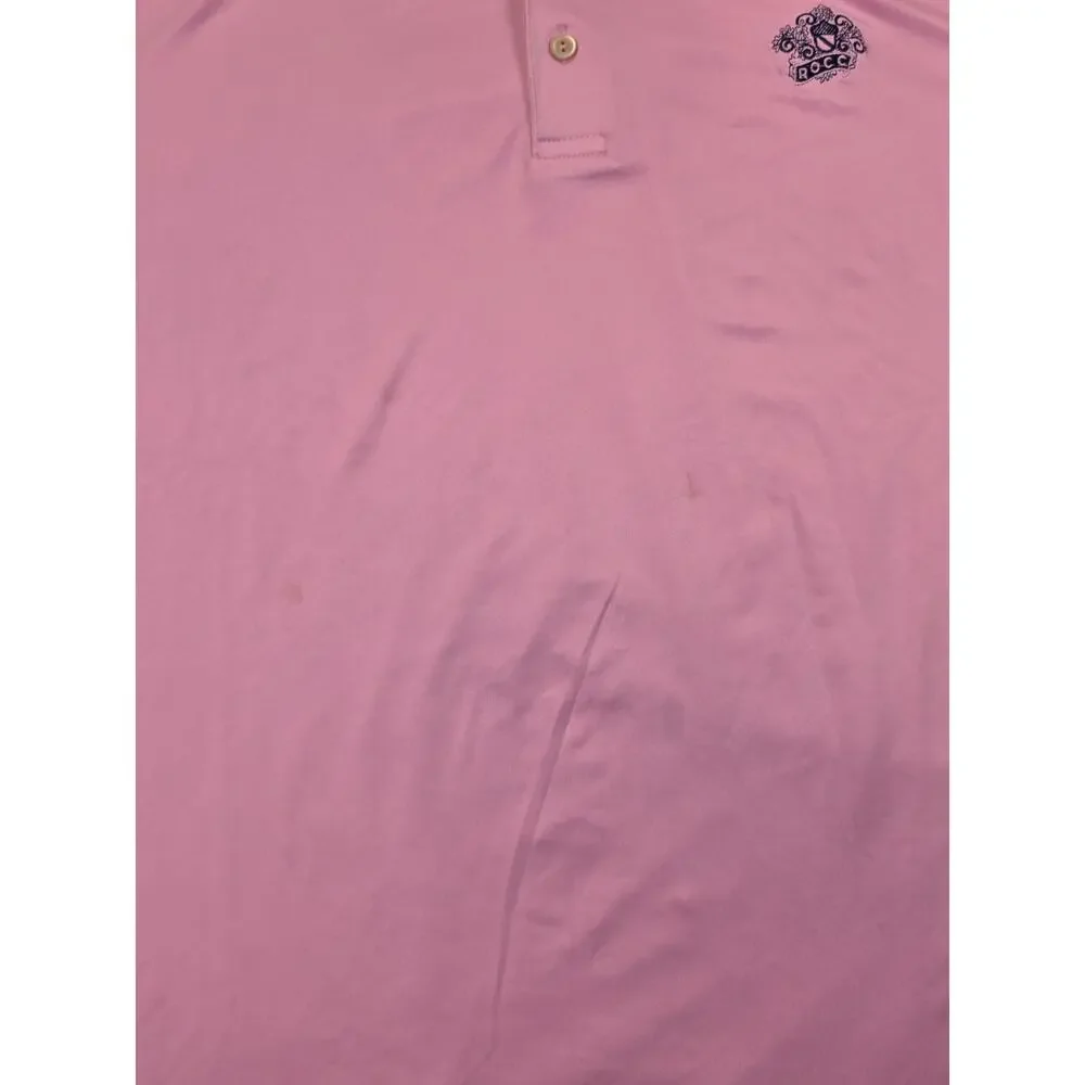 Peter Millar Summer Comfort Mens L Polo Shirt Golf Short Sleeve Pink